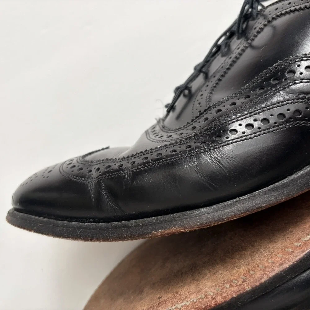 Allen Edmonds McAllister Brogue Wingtip Dress‎ Shoes Men's 11.5 D Black Classic